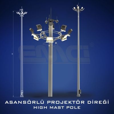 ASANSÖRLÜ PROJEKTÖR DİREĞİ