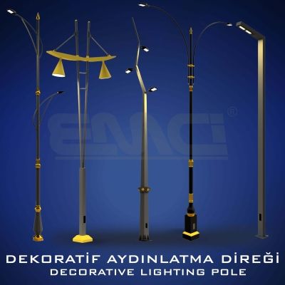 DEKORATİF AYDINLATMA PROJEKTÖR DİREKLERİ