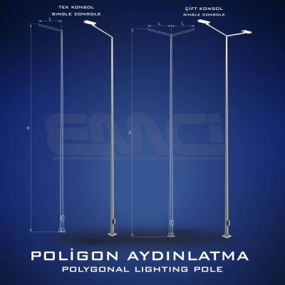 poligon aydınlatma direği